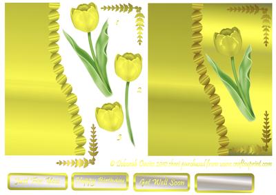 Glossy Yellow Tulip