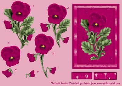 Plum Pansy Decoupage