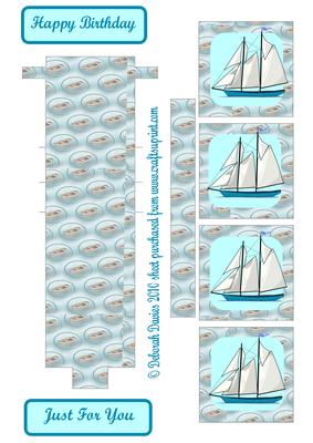 Boat Waterfall Card