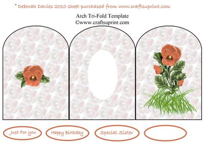 Orange Pansy Arch Tri-fold
