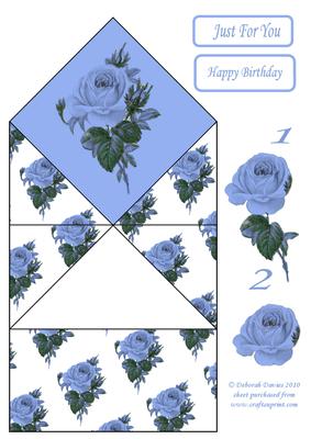 Blue Rose Diamond Top