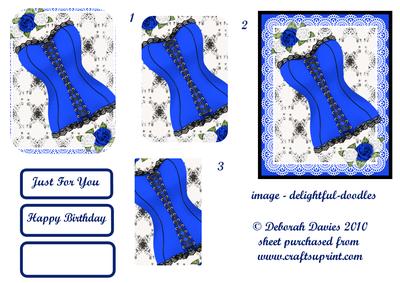 Blue Corset on Lace