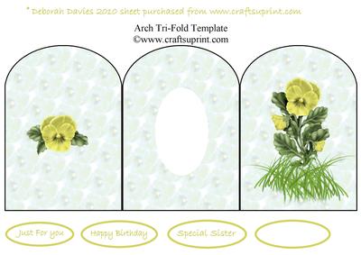 Yellow Pansy Tri-fold