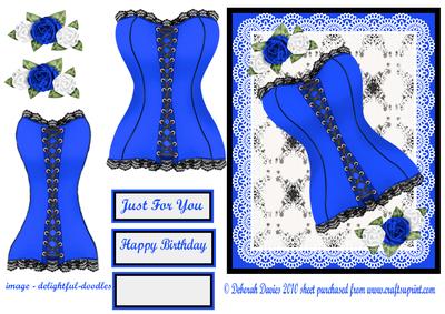 Blue Lacy Corset