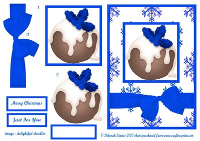 Christmas Pudding in Blue