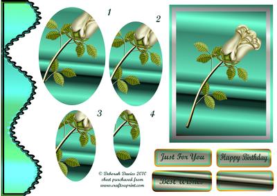 Single Rose in Jade