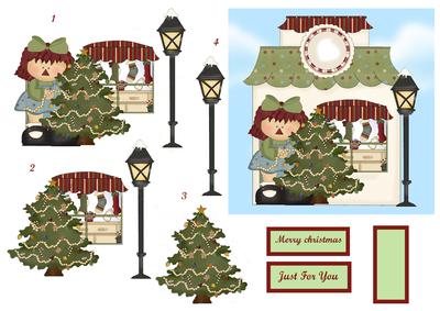 Shabby Chic Merry Christmas Step by Step