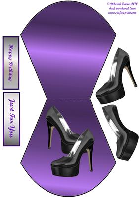 Black Patent Shoes on Wobble Card