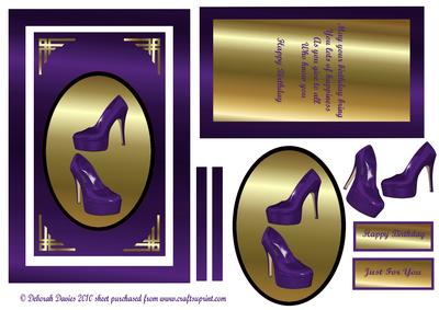 Purple Shoes Spinner Card