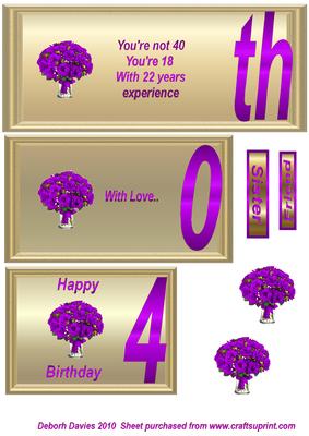 Purple Rose Booksheet