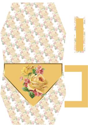 Golden Rose Handbag Card