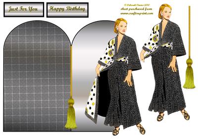 Trendy Lady Shaped Card