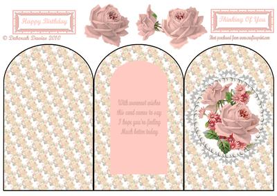 Floral Pinks Tri-fold Card