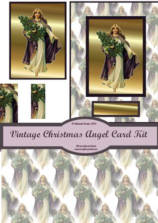 Vintage Christmas Angel Card Kit