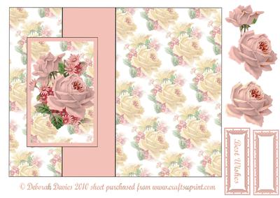 Floral Pinks Foldback Card