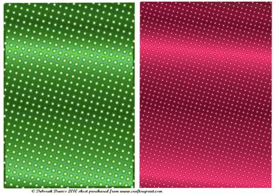 2 A5 Plum & Green Sparkly Metalic Toppers
