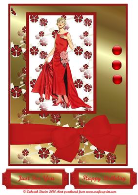 Large Red N Gold Beauty Topper