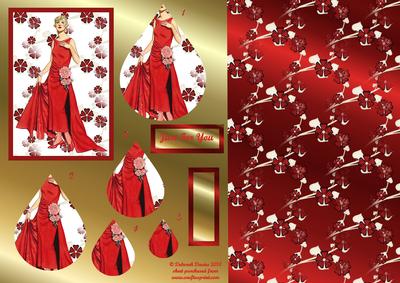 Red & Gold Beauty Teardrop Pyramage