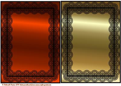 2 A5 Metalic Toppers Orange & Gold