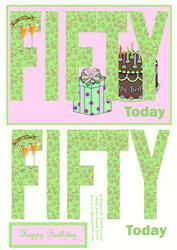 Green Fifty Today Card