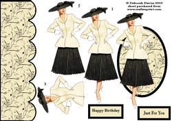 Cream Elegant Lady