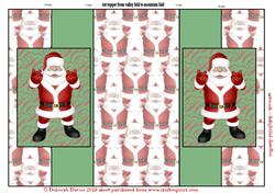 Jolly Santa Double Fold Back Card