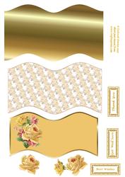 Golden Rose Booksheet Card