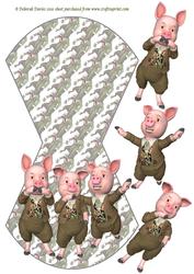 3 Little Pigs Wobble Card