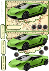 Hot Green Sports Car