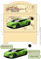 Hot Green Sports Car money holder