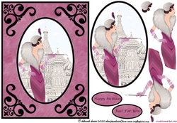 Framed Deco Lady - Nikki