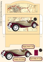Vintage Sports Car 2 Money Pocket