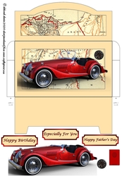 Vintage Sports Car Money Wallet 