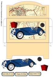 Vintage Sports Car 3 Money Wallet