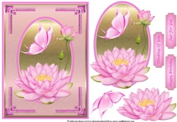 Deco Framed Pink Lilly
