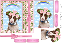 Cute Floral Puppy