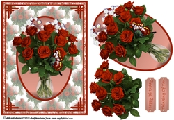 Red Floral Vase