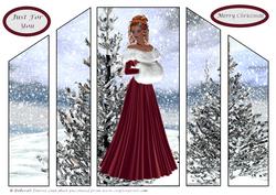 Stunning Ruby Christmas Theatre Fold Card
