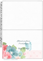 Spring Blooms Insert with birthday verse