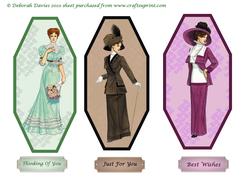 3 Vintage Framed Ladies