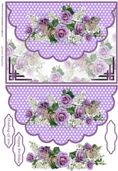 Stunning Mauve Floral Envelope Card