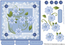 Blue Florals