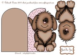 Scruff the Dog Shaped Card