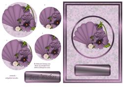 Lilac Floral Fan