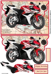 Fast Bike Envelope Card