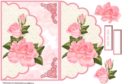 Pretty Pink Rose Envelope Card