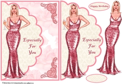 Pink Glamour Envelope Card