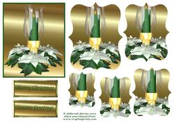 Green Christmas Candle Pyramage