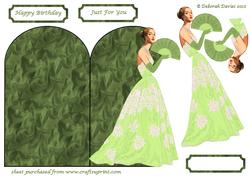 Green Evening Shaped Card