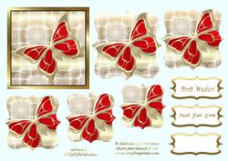 Stunning Metalic Red Butterfly